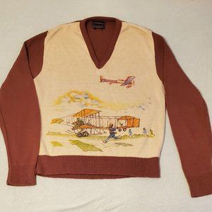 Vintage JCPenney Airplane Sweater